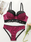 Ensemble de sous-vêtements en dentelle brodée pour femmes