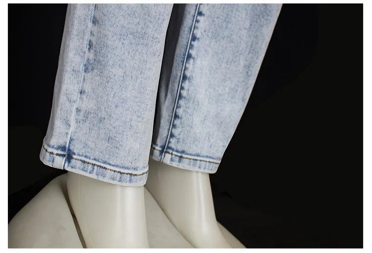 Jean taille moyenne vintage américain pour femmes