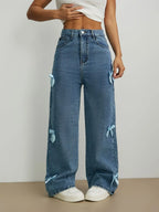 Jean vintage taille haute pour femmes