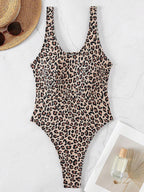Maillot de bain une pièce imprimé léopard pour femmes