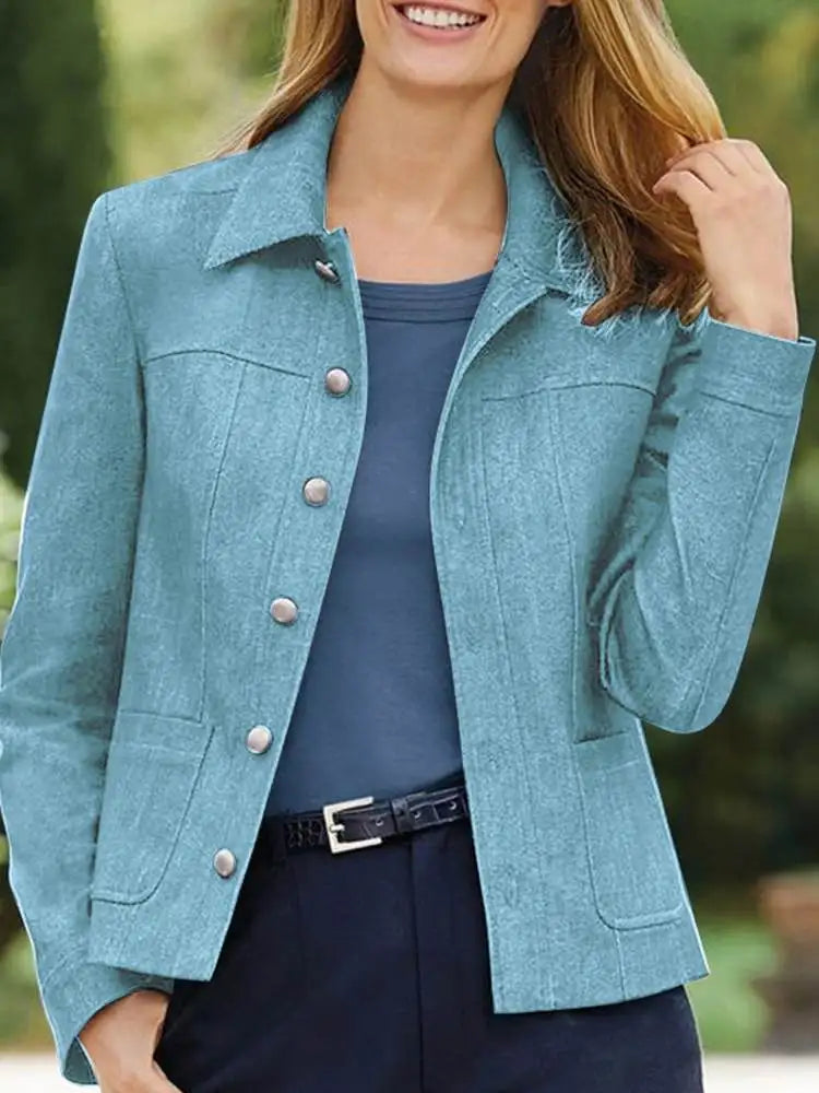Veste en jean à manches longues pour femmes