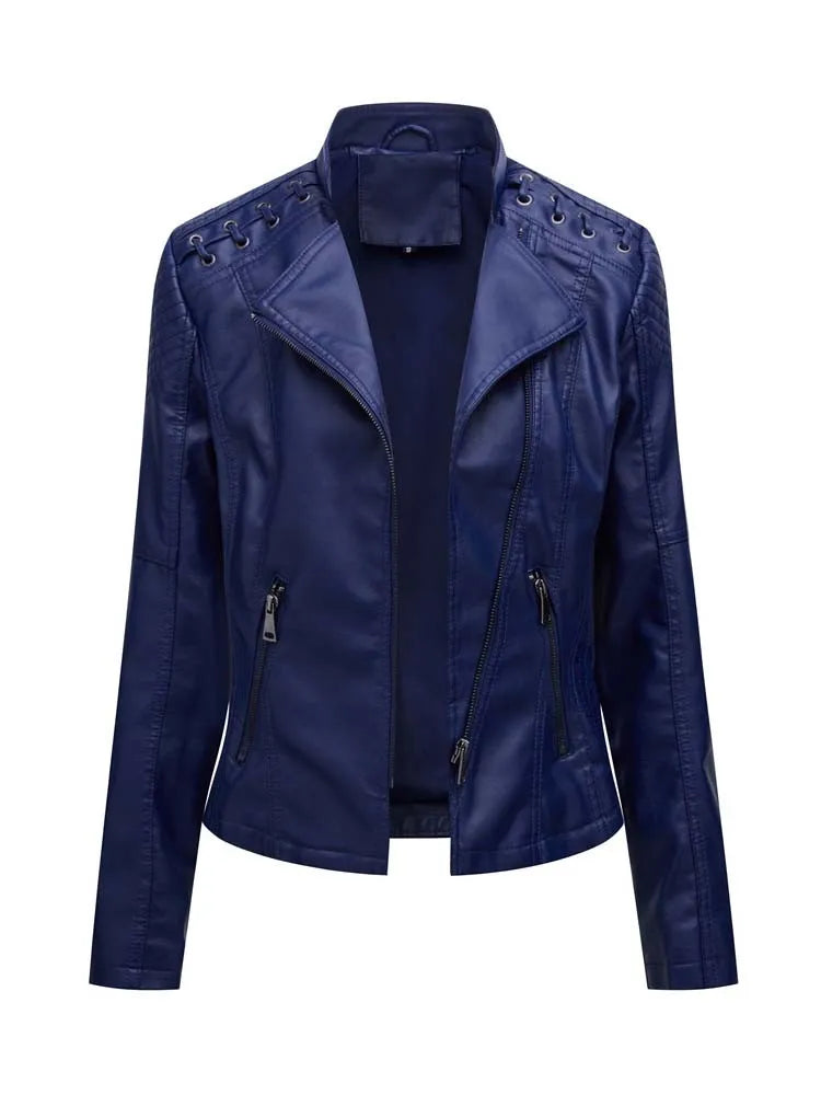Veste en cuir Slim pour femmes