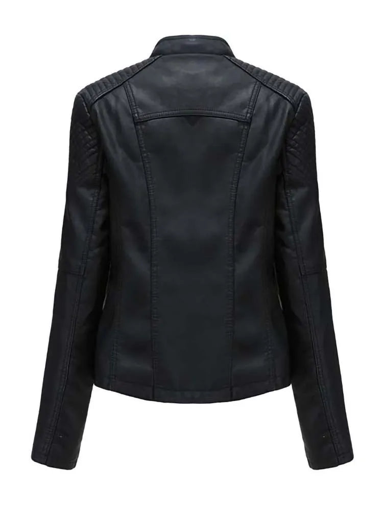 Veste en cuir Slim pour femmes