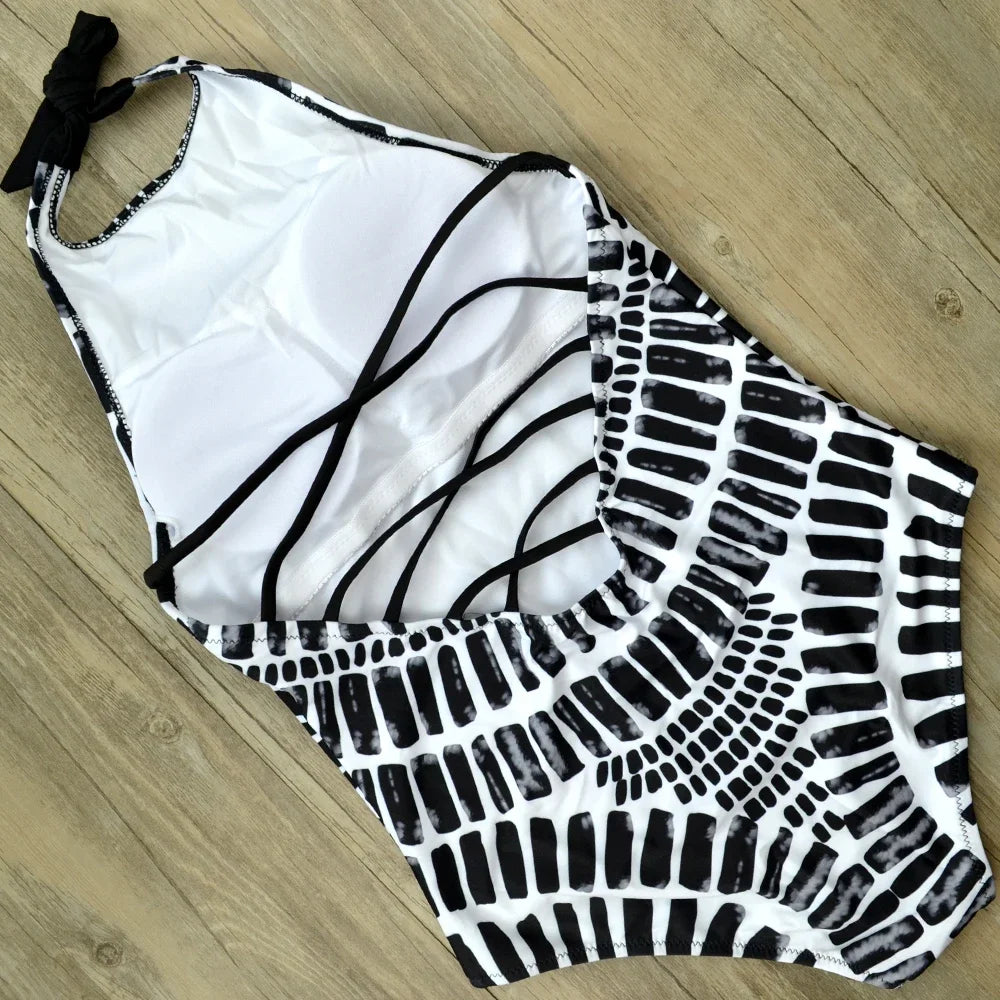 Maillot de bain une pièce imprimé pour femmes