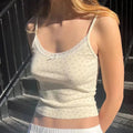 Top en dentelle de coton pour femmes