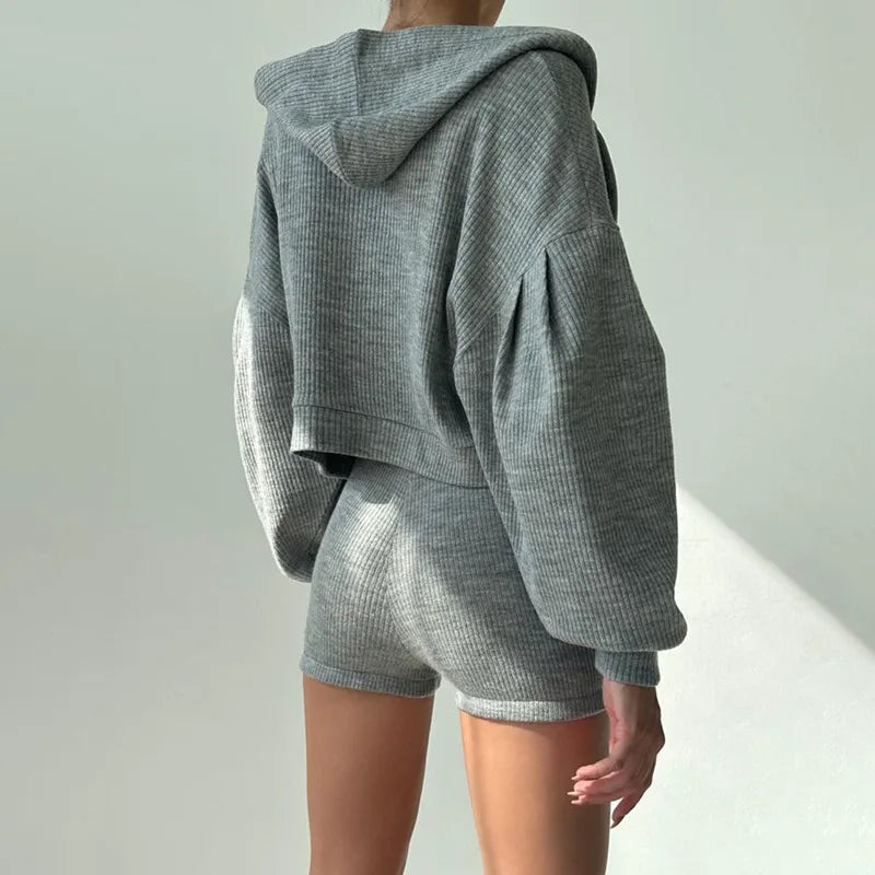 Ensemble trois pièces short ample et décontracté pour femmes