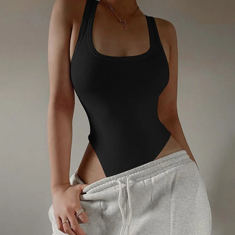 Body en tricot sans manches pour femmes