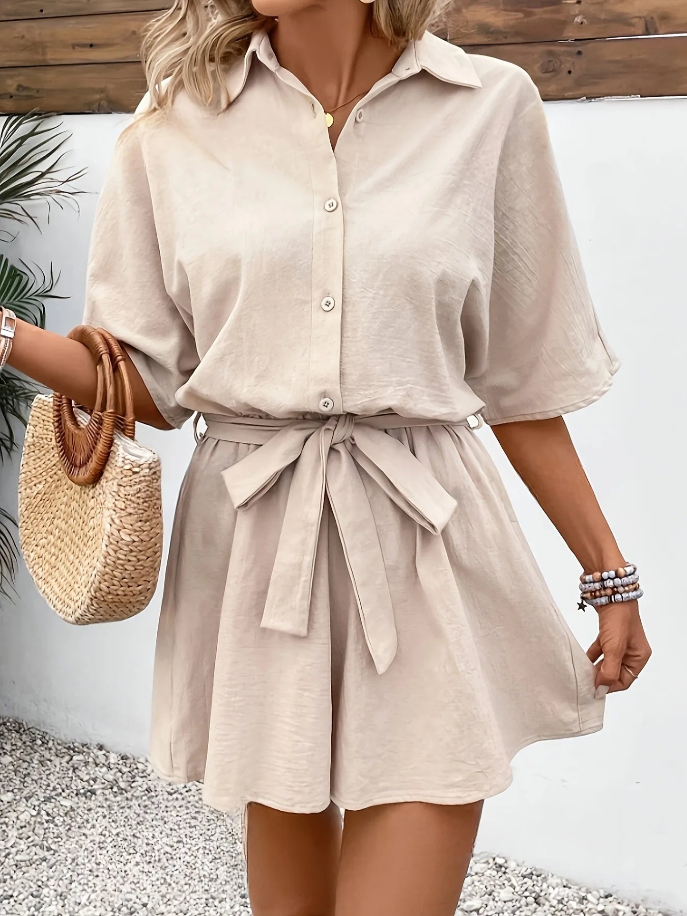 Combinaison short décontractée et ample pour femmes