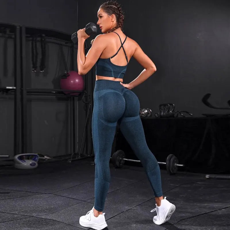 Ensemble de yoga sans couture pour femme