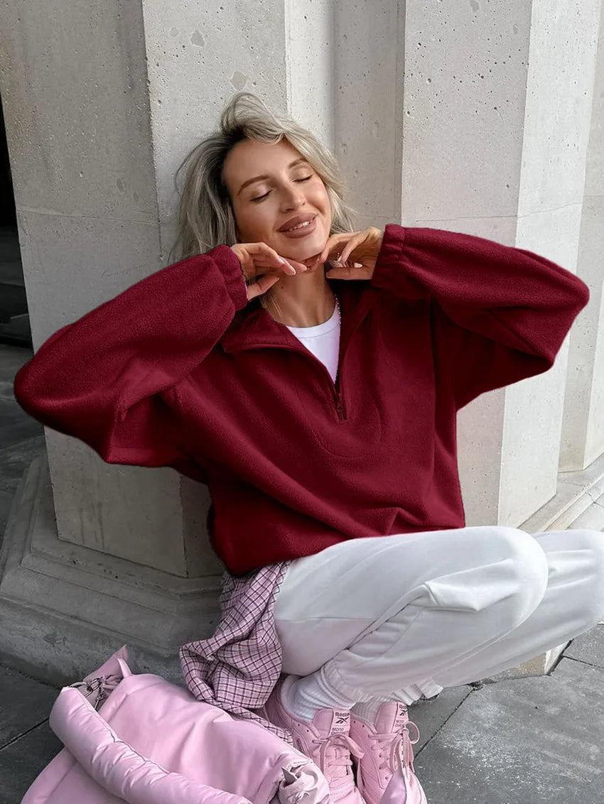 Sweat-shirt à capuche en molleton pour femmes
