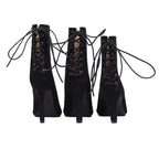 Bottines à talons hauts noirs pour femmes