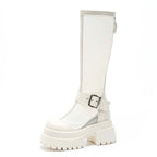 Bottes en cuir verni pour femmes