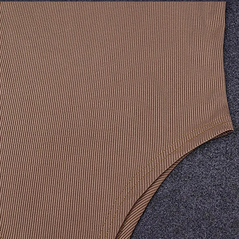 Body sans manches en maille, sexy et moulant pour femmes