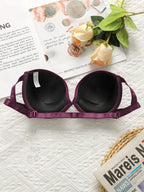 Soutien-gorge avec jantes en acier, push up froncé pour femmes