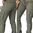 Pantalon cargo à revers pour femmes