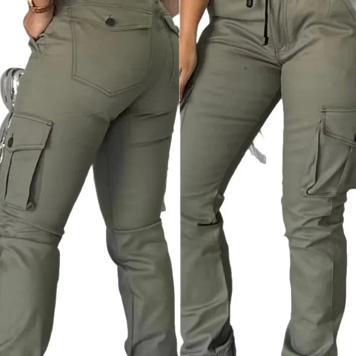 Pantalon cargo à revers pour femmes