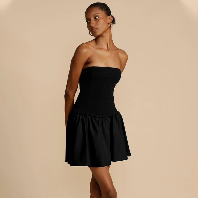 Robe moulante plissée Slim pour femmes