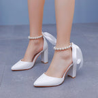 Sandales pointues en cuir pour femmes
