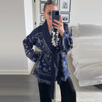 Cardigan tricoté à franges pour femmes