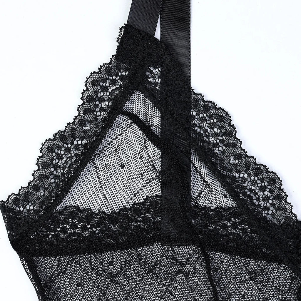 Body transparent érotique en dentelle pour femmes