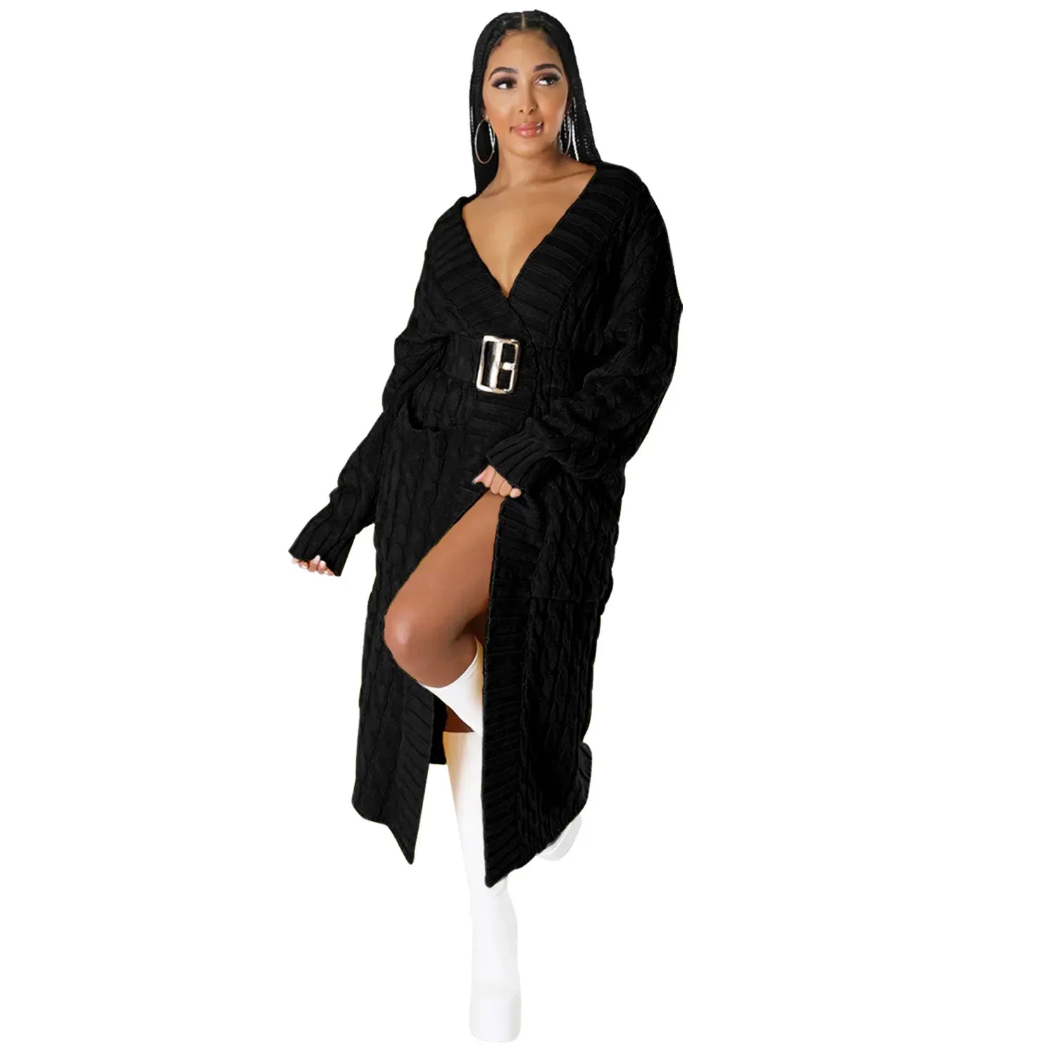 Pull-veste à manches longues sexy et décontracté pour femmes