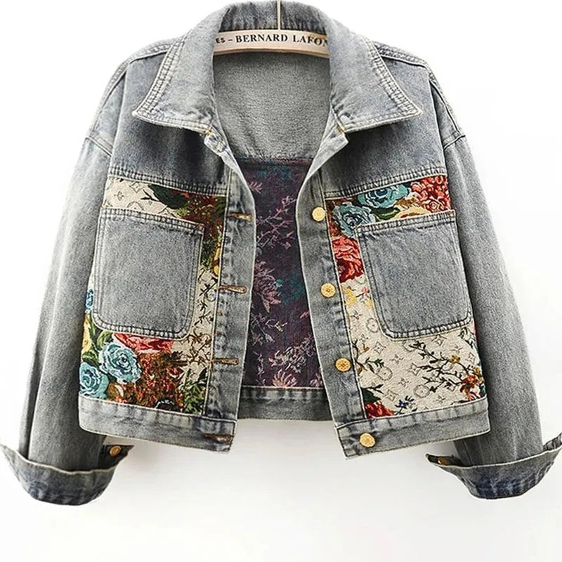 Veste en jean à manches longues pour femmes
