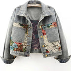 Veste en jean à manches longues pour femmes