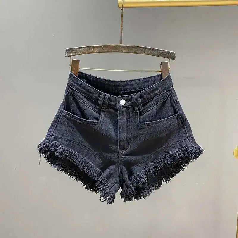 Short en jean vert ligne A pour femmes