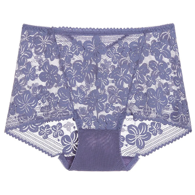 Culotte taille haute en dentelle sans couture pour femmes