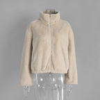 Manteau en peluche ample pour femmes