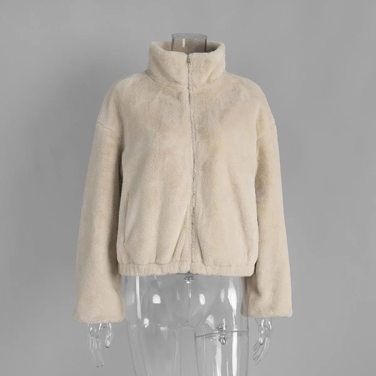 Manteau en peluche ample pour femmes