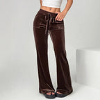 Pantalon évasé taille haute pour femmes