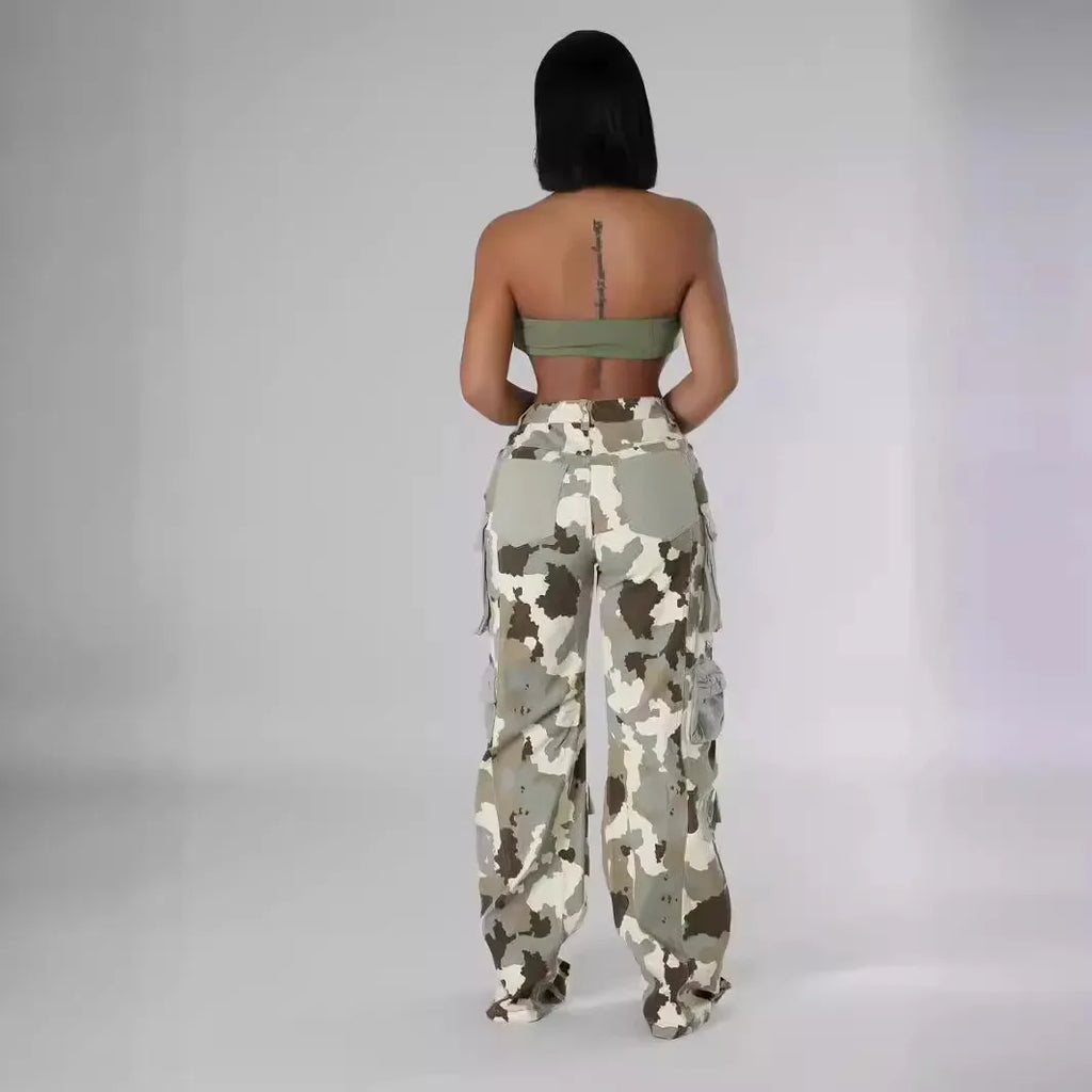 Pantalon long camouflage pour femmes