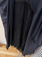 Jupe en maille noire à ourlet champignon pour femmes