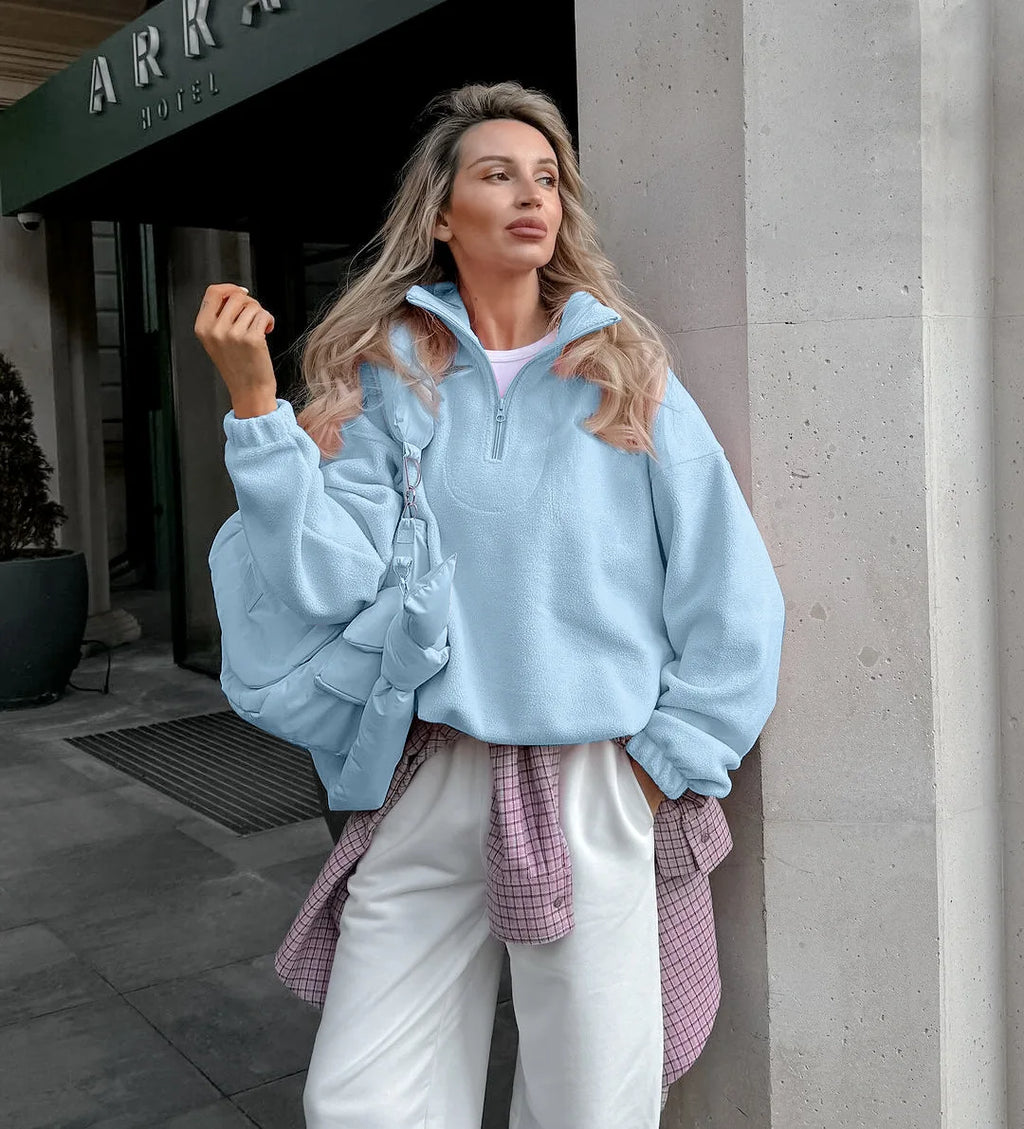 Sweat-shirt à capuche en molleton pour femmes