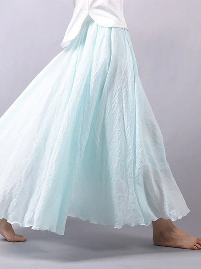 Jupe Longue Femme en Lin – Taille Haute