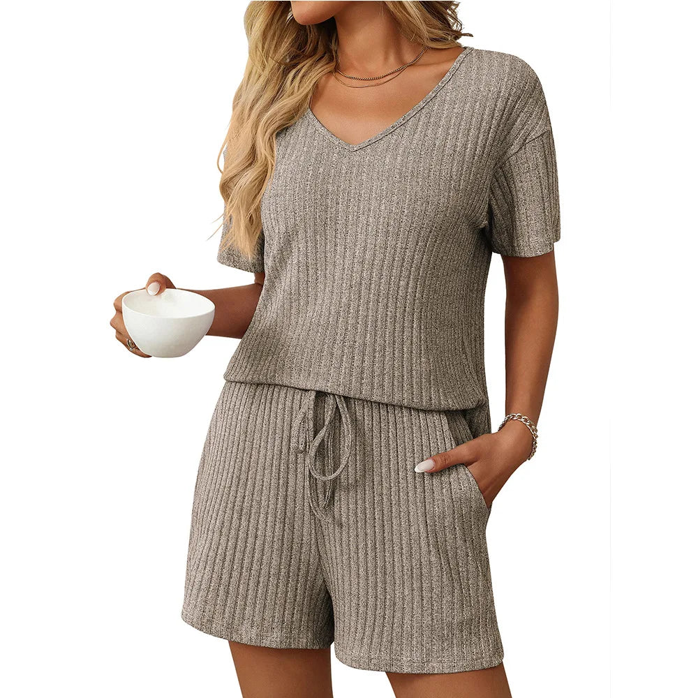 Ensembles décontracté ample short courts pour femmes