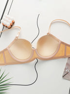 Soutien-gorge sexy de couleur unie pour femmes