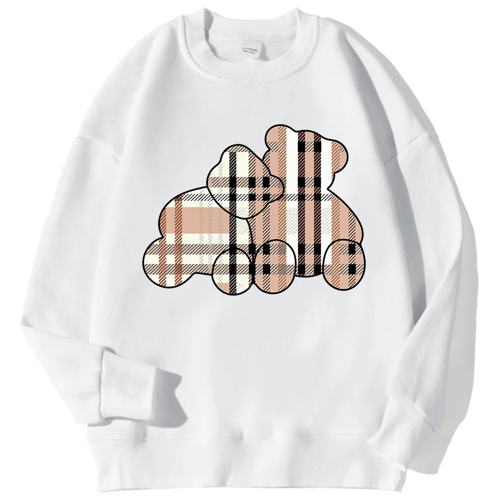 Sweat-shirt à capuche imprimé ours en peluche pour femmes