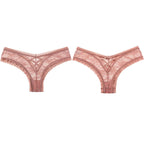 Culottes taille basse en dentelle maille transparente pour femmes