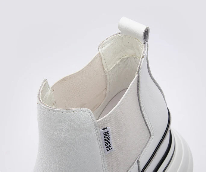 Baskets en cuir véritable pour femmes