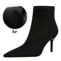 Bottes en cuir à talons hauts pour femmes