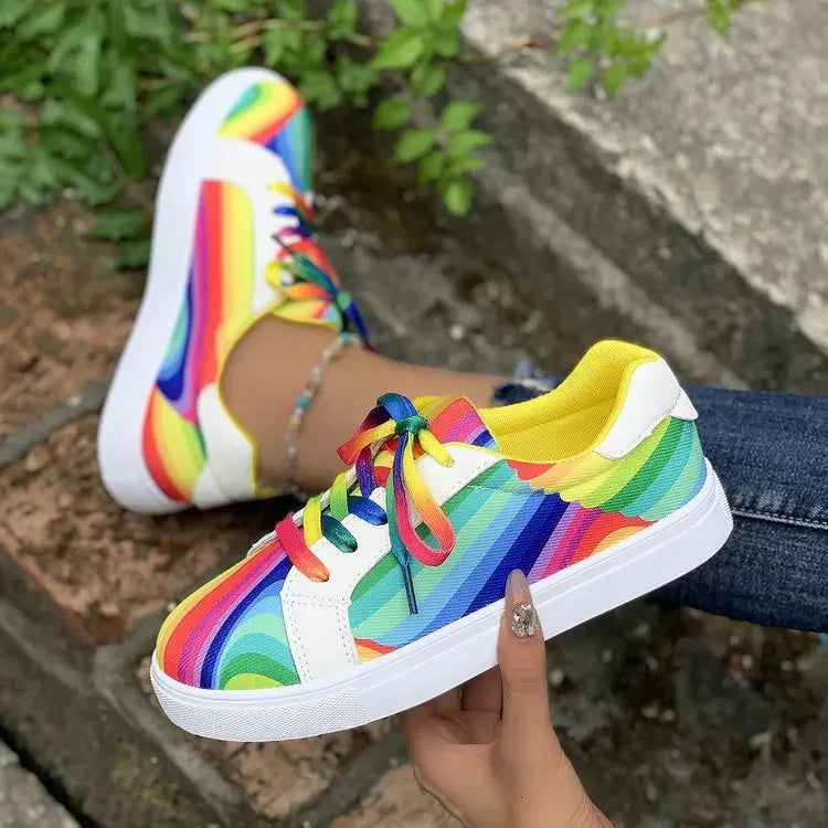 Chaussures en toile style coréen pour femmes