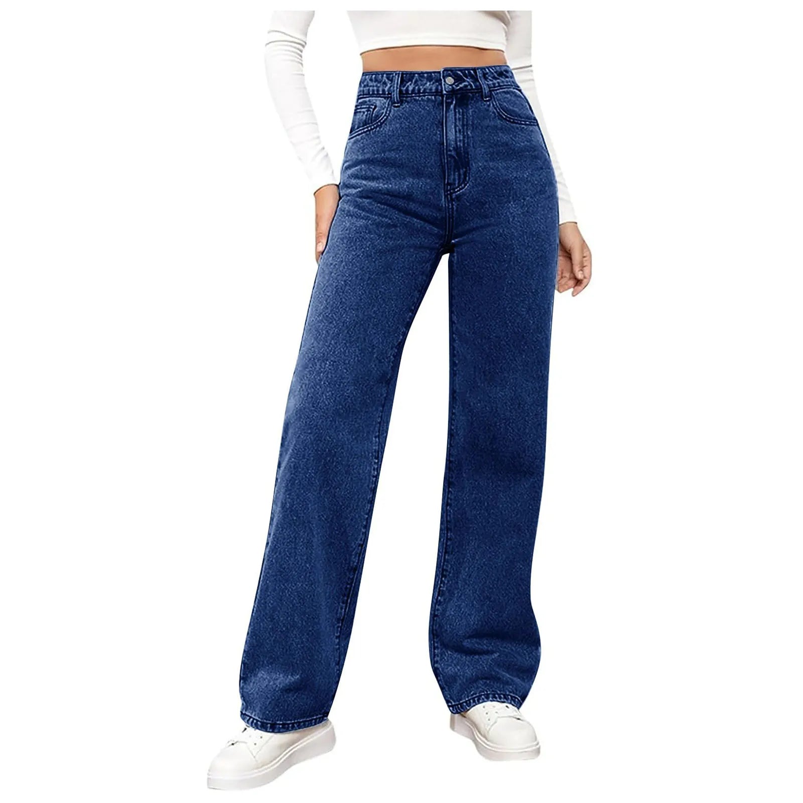 Pantalon Jean taille haute pour femmes