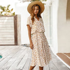 Robe longue à imprimé floral pour femmes