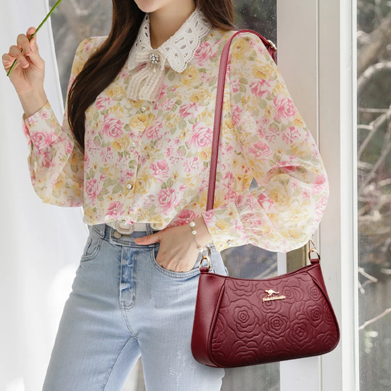 Sacs à main vintage en cuir souple pour femmes