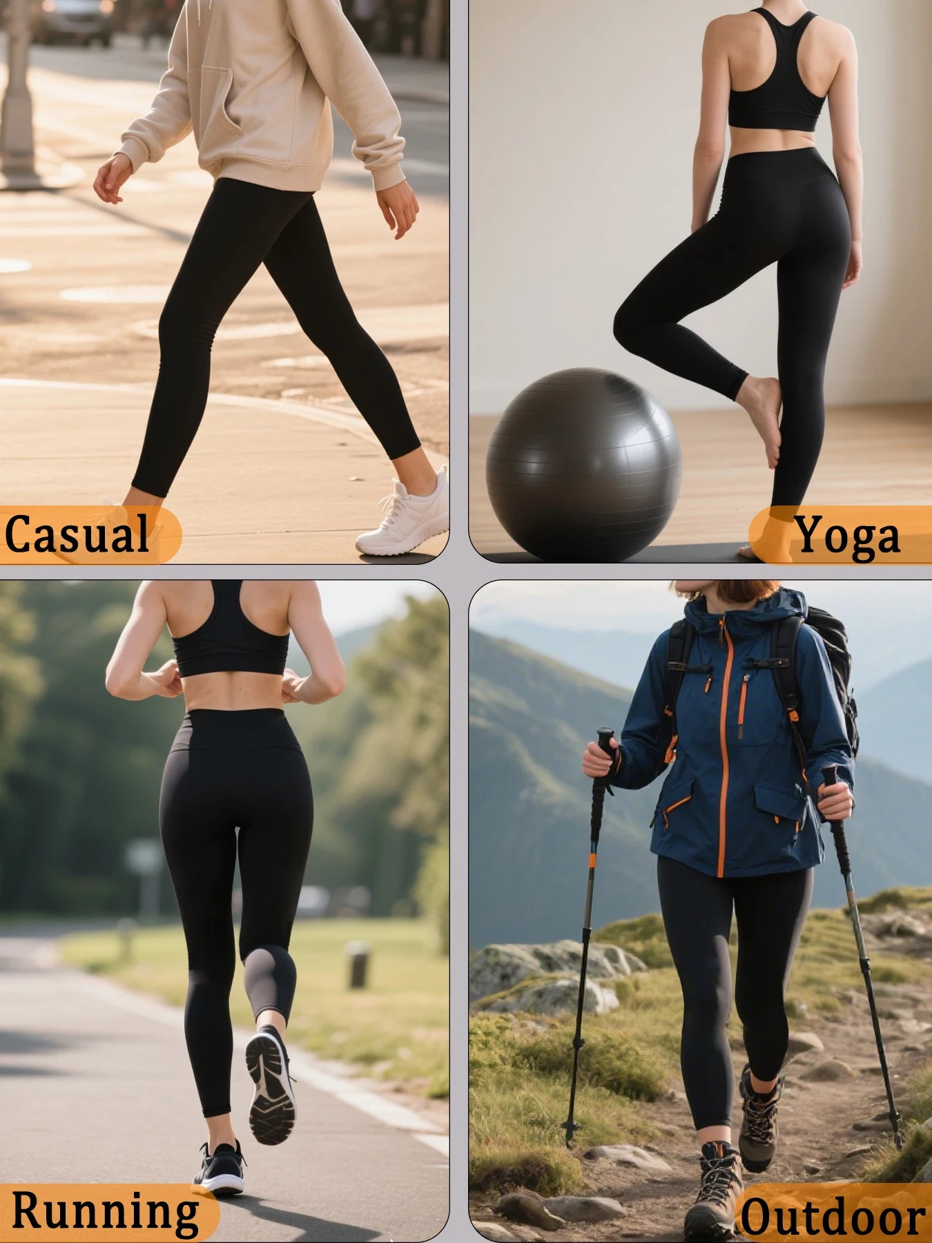 Leggings super doux avec poches pour femmes