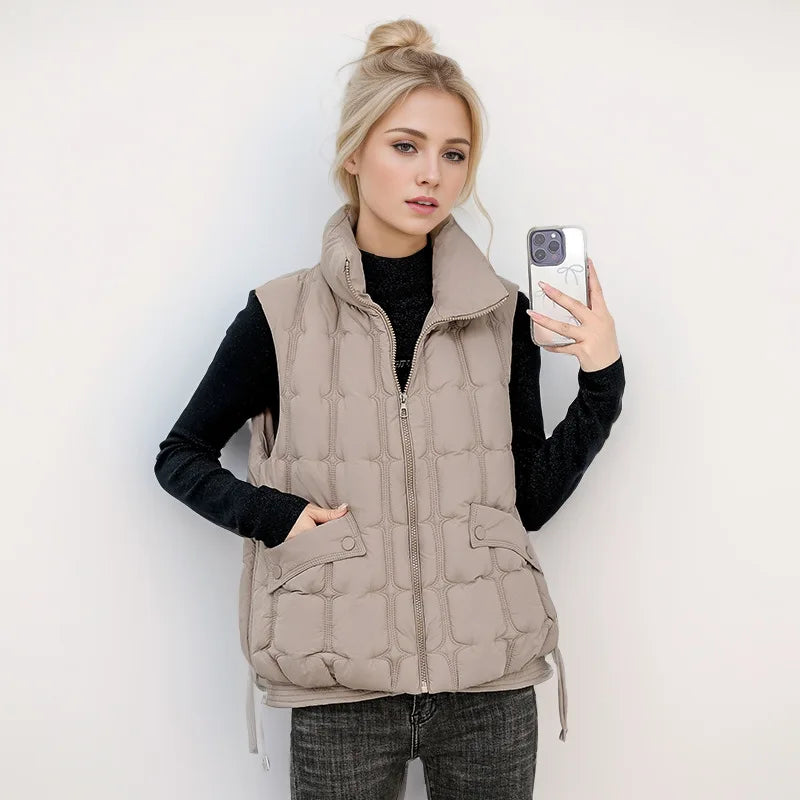 Doudoune courte rembourrée en coton pour femmes