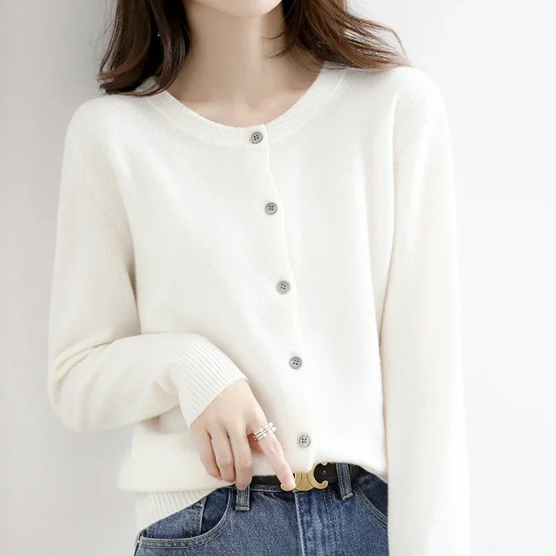 Cardigans à col rond pour femmes