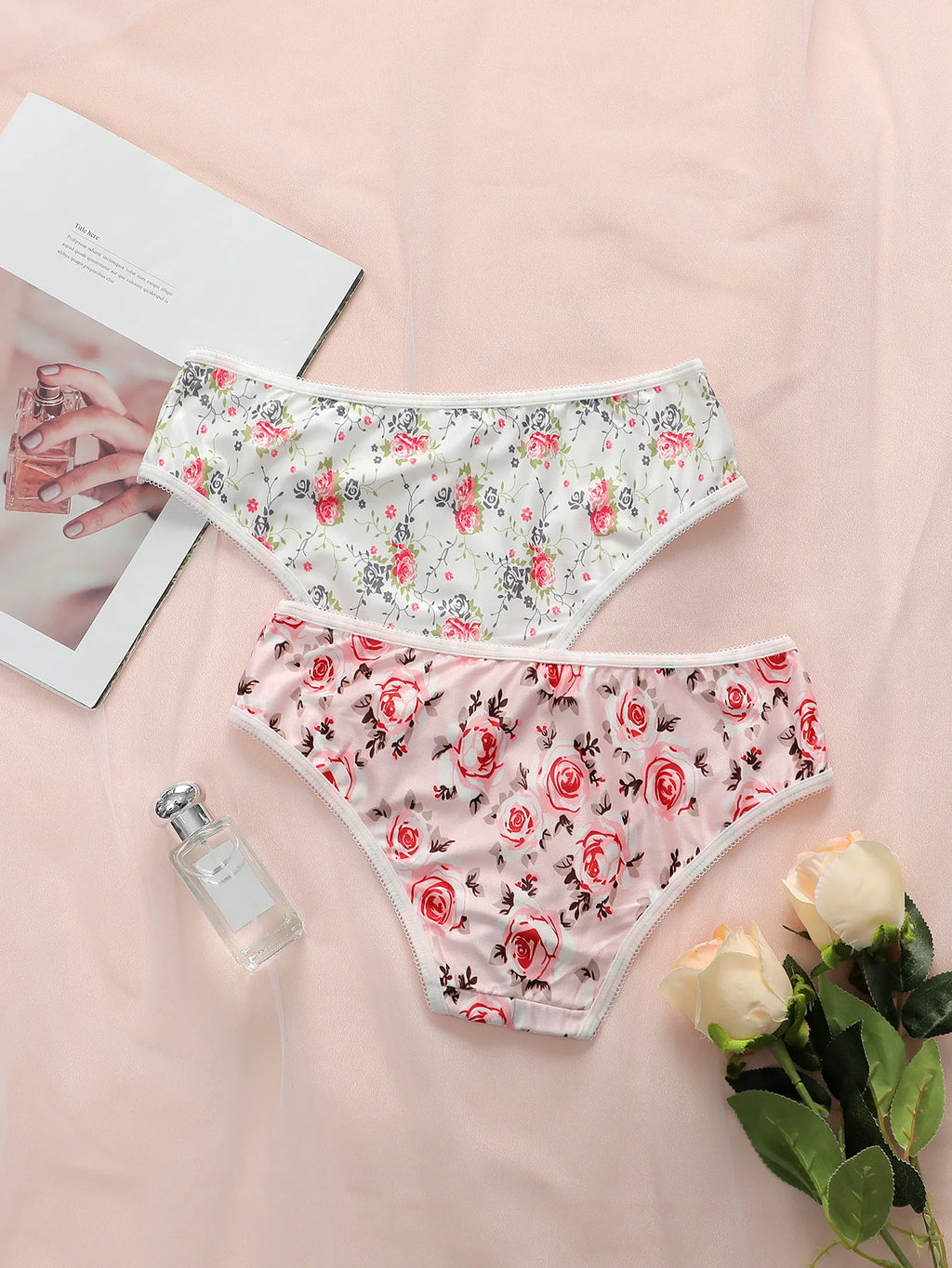 Culotte floraux brodés sexy pour femmes